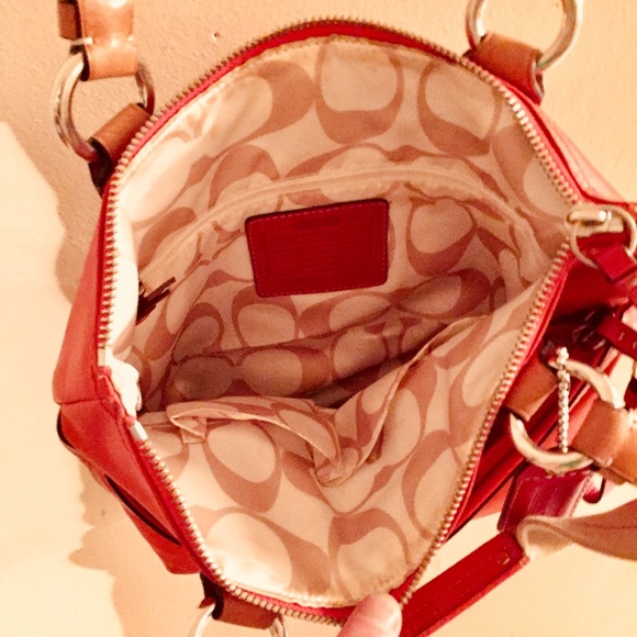 COACH Hampton Leather Trimmed Tote Authentic - Picture 3 of 8